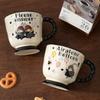 Design Sense Niche Girls Mug Household Cute Ceramic Cup Office Water Cup Breakfast Coffee Cup Gift