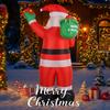 7.87FT Yard Party Decoration Inflatable Santa Claus Gift Bag Toy LED Light Xmas Home Supplies Ornaments Christmas Holiday Gift