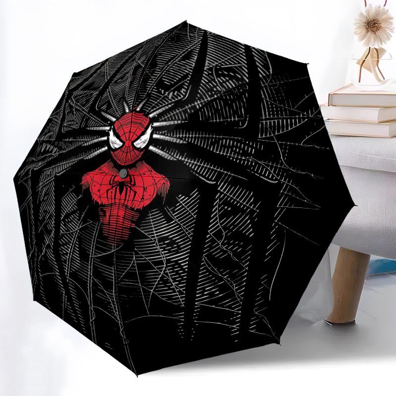 1pc Spider-Man Automatic Folding Umbrella, 8 Ribs for All-Season Use 026