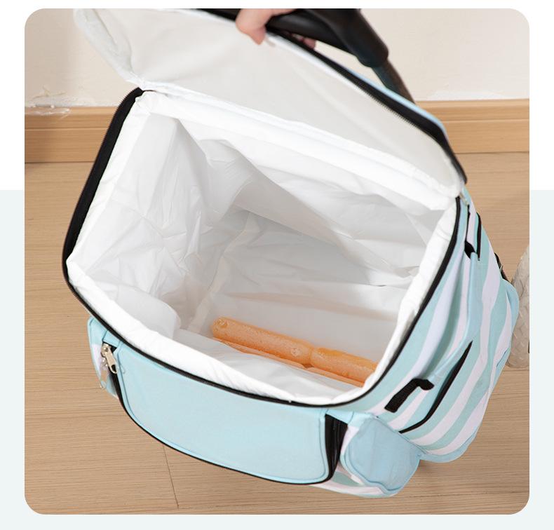 Lekki Składany Wózek na Zakupy z Wkładem Chłodzącym do Użytku na Zewnątrz i w Supermarkecie