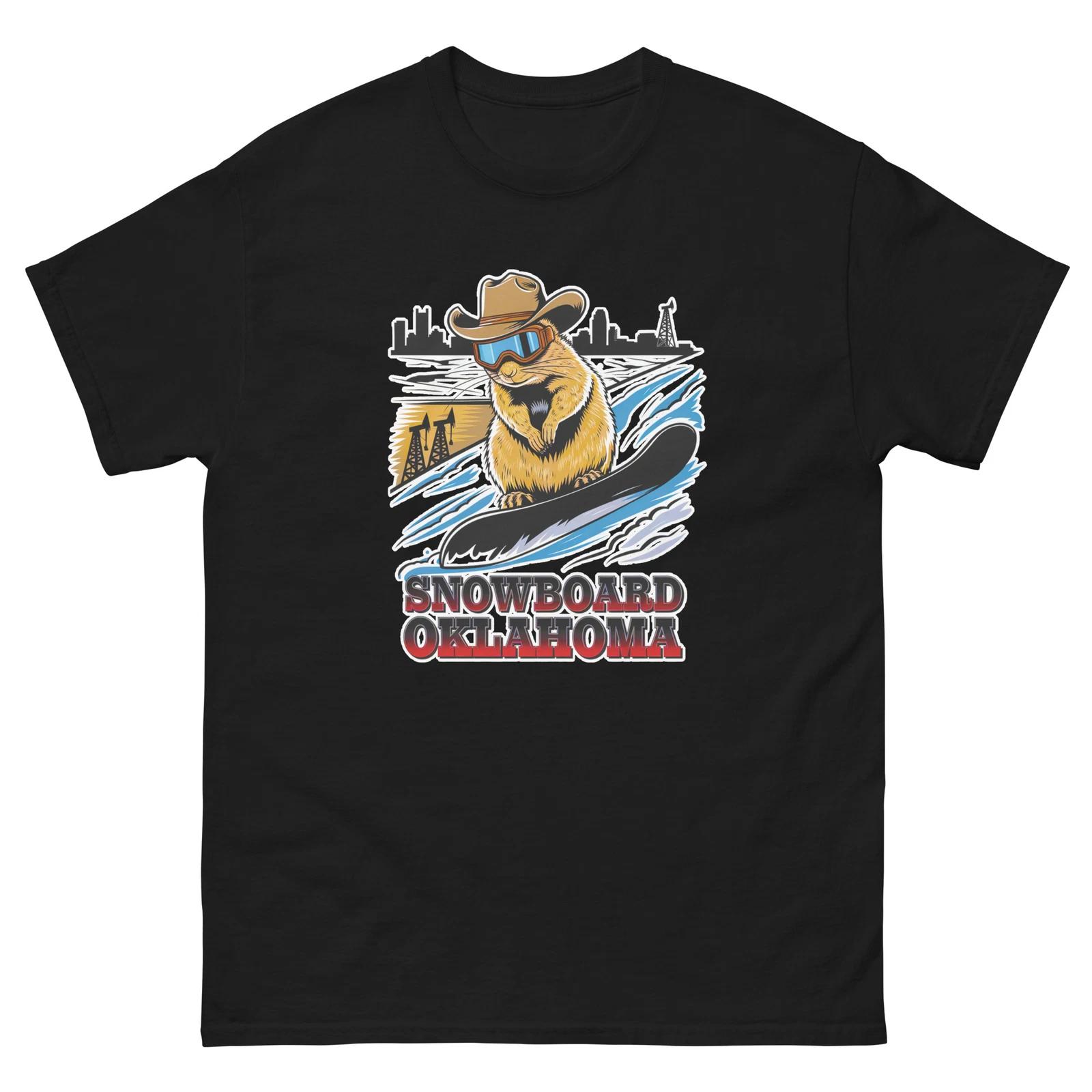 Snowboard Oklahoma Prairie Dog USA Snowboarding Animal T-Shirt XL