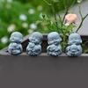 Zen Garden Animal Monk Resin Statue Stone Decor for Outdoor Meditation Home Spiritual Ambiance