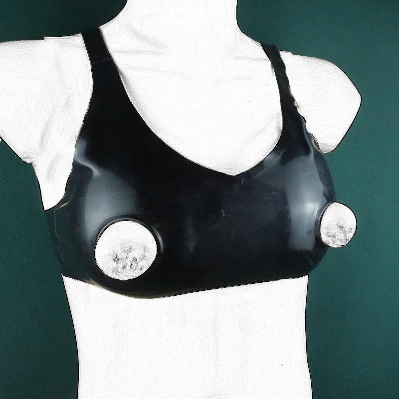 Femboy Latex Brustwarzen-Fessel-Top für männliche Brustwarzenentwicklung und Folter