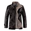 Leather Jacket Men's Coat Autumn and Winter Lapel Fur Jacket Dad Leather Jacket XL