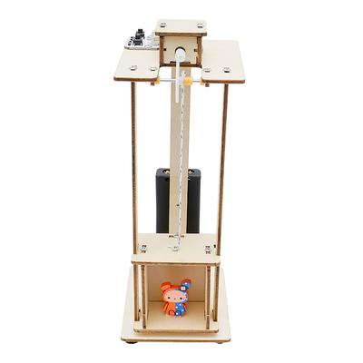 Creative DIY Electronic Kit Brain Training Toys Wooden Elevator Technology Manufacturing Toys Assembly Electric Toy 6 Years Old+
