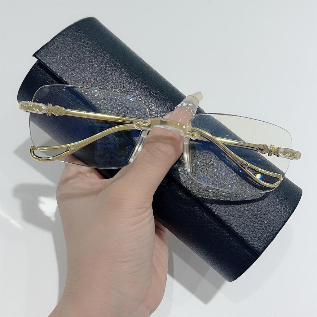 Men's & Women's Frameless Ultralight Anti-Blue Light HD Reading Glasses for Middle-Aged & Elderly.