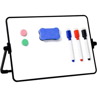 New Erasable Dry Erase White Board with Stand Portable White Board Easel Double-Sided Desktop Dry Erase Board For Work School