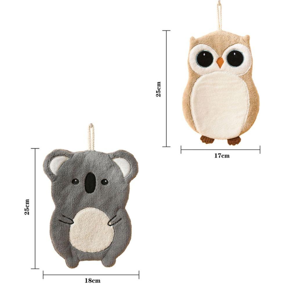 Cartoon Animal Coral Velvet Towel Quick Drying Hand Towel High Quality Cleaning Cloth Rag