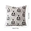 Halloween Ghost Pumpkin Pillowcase Washable Soft Pillow Case Comfortable Throw Pillow Cover for Couch Sofa Bedroom Home Decor