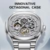 Mark Fairwhale Automatic Mechanical Watch 39MM Metal Case Band Skeleton Movement Exhibition Caseback Waterproof Luminous Dress