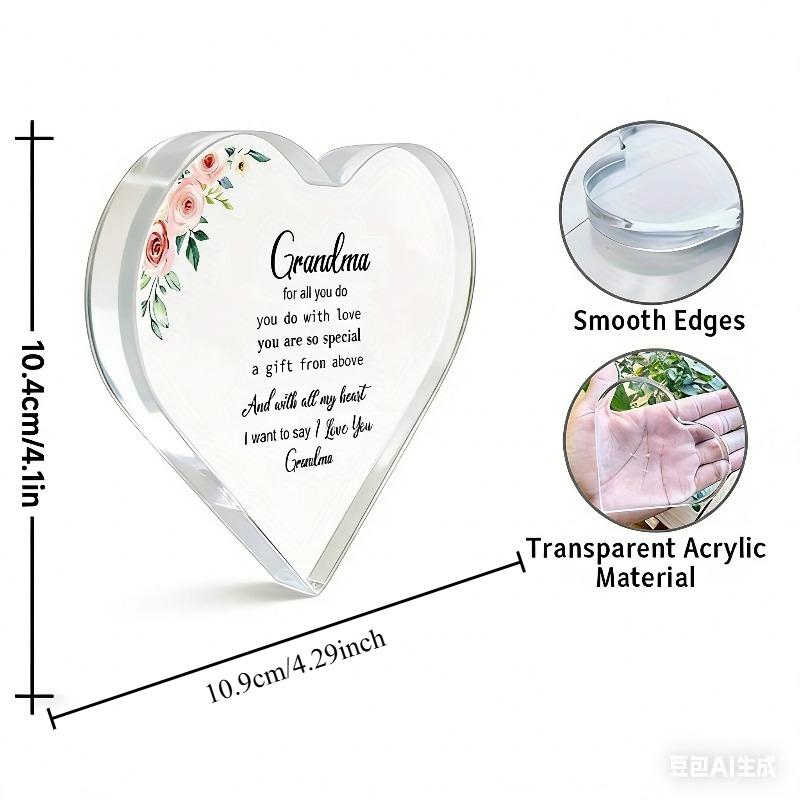 2D Flat, Grandmother-themed Gift Acrylic Desktop Decoration, Home Decor Plaque Hanging Wall Art Decorative Garden Decoration for Room Door Signs Hangi