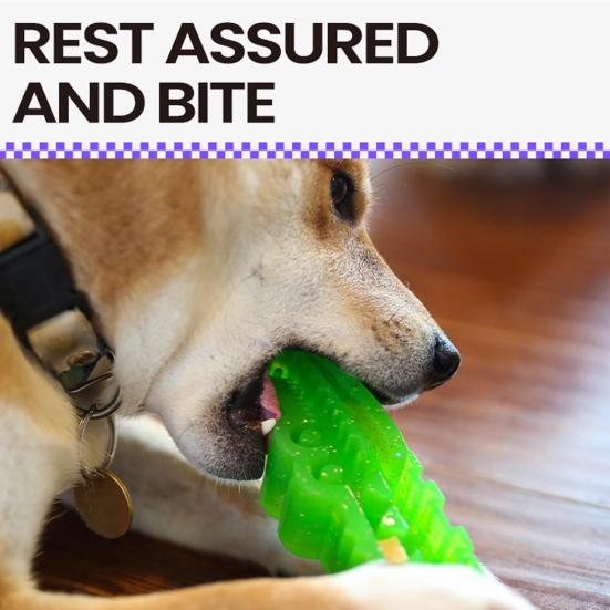 Crocodile Slow Feeder Dog Toy Silicone Puzzle Feeder with Hidden Treat Slots Outdoor Gaming Toy for Large Small Dogs