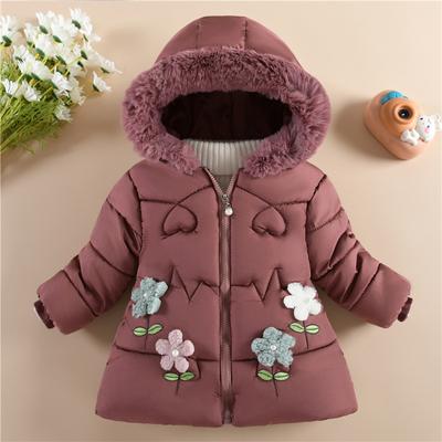 Abrigos acolchados de plumón para bebés, con capucha, ropa linda, moda infantil, invierno, chaquetas gruesas, parkas de algodón casuales para niños