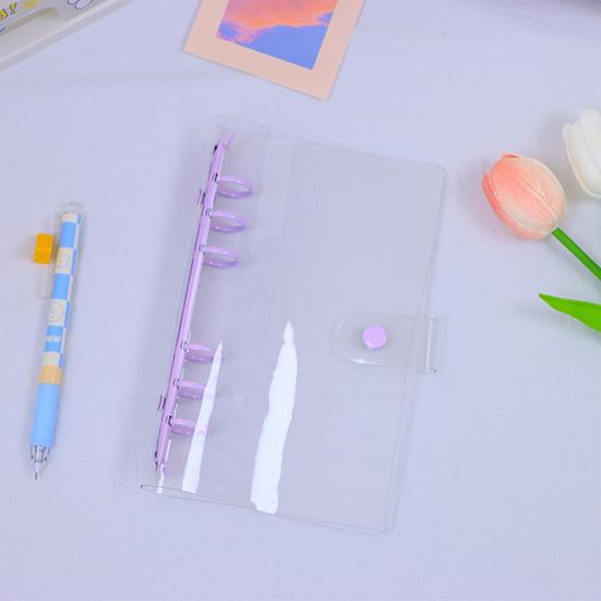 Waterproof Ledger Soft Cover Book A7/A6 Binder Clear A6 Budget Binder Soft Notebook Transparent Shell Office Supplies