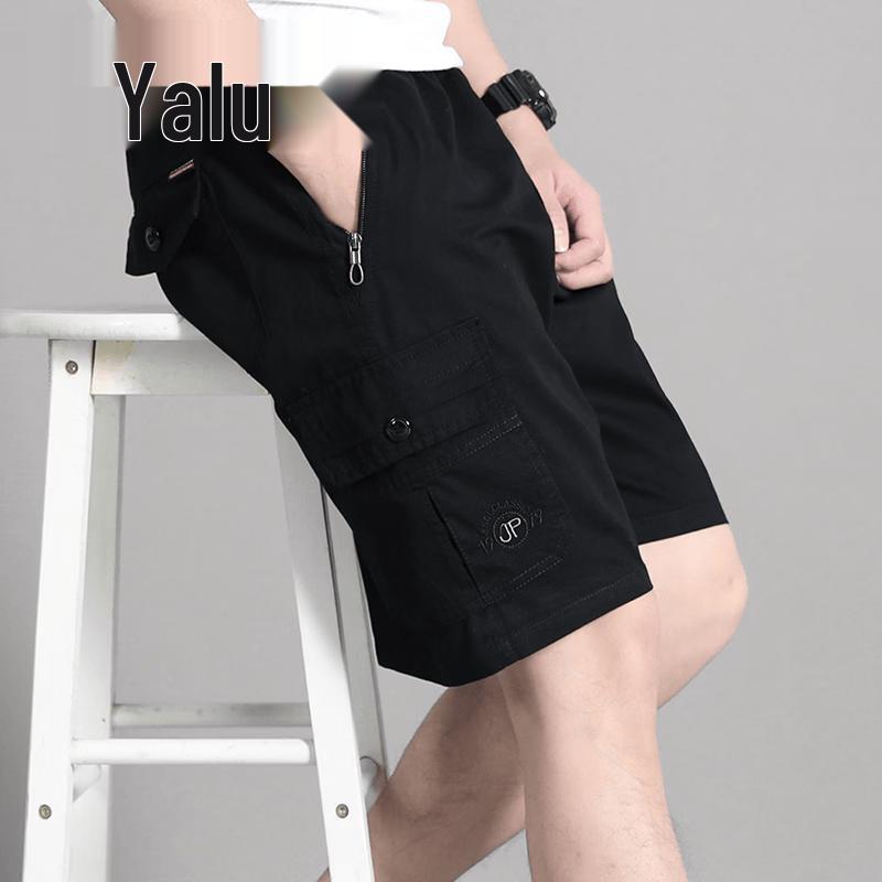 Yalu Men's Summer Thin Straight Multi-Pocket Cargo Pants