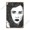 Female Portrait Metal Sign Bar Cave Iron Home Rusty Wall Decor Tin Sign Poster