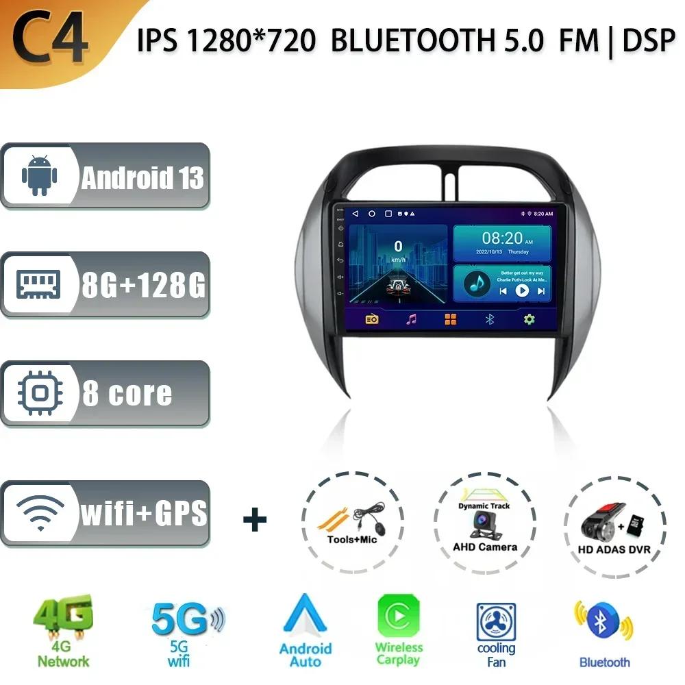Android 13 Wireless Carplay For TOYOTA RAV4 2003-2005 Audio Stereo Car Radio Multimedia Player 4G GPS  Navigation 2 Din Screen