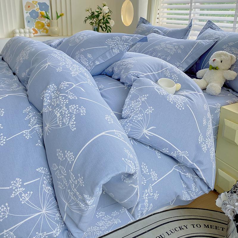 Cotton Brushed Twin Duvet Cover & Pillowcase Set for Dorms
