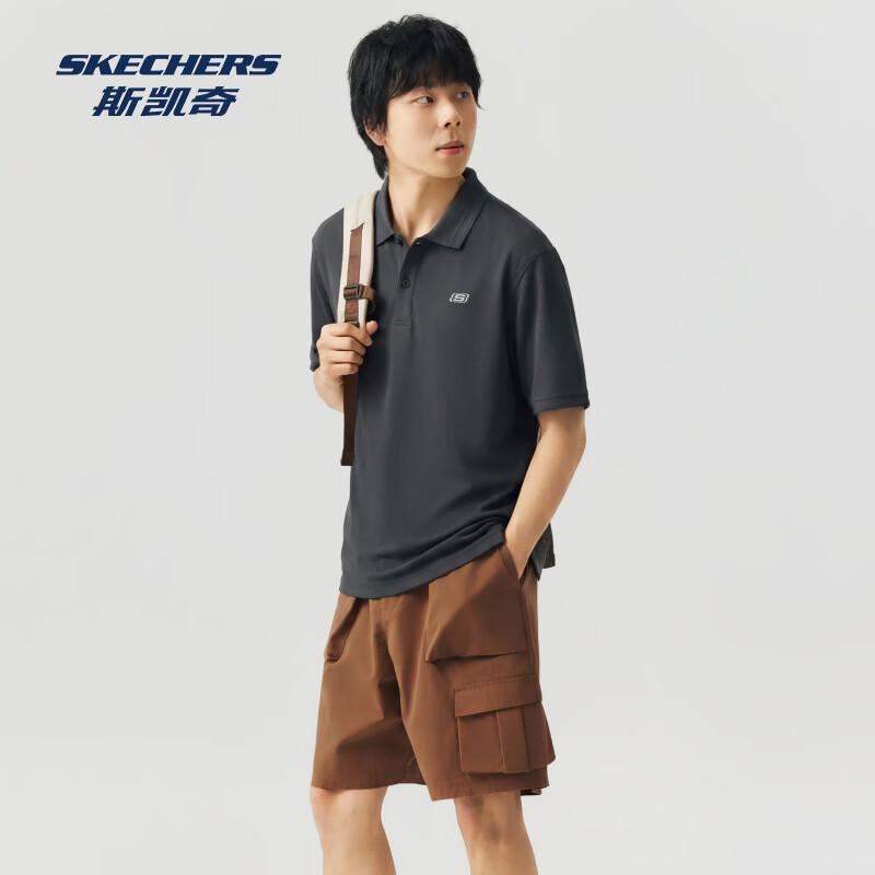 Skechers Men s Knitted Short Sleeve Polo Shirt L126M008 XXL 110