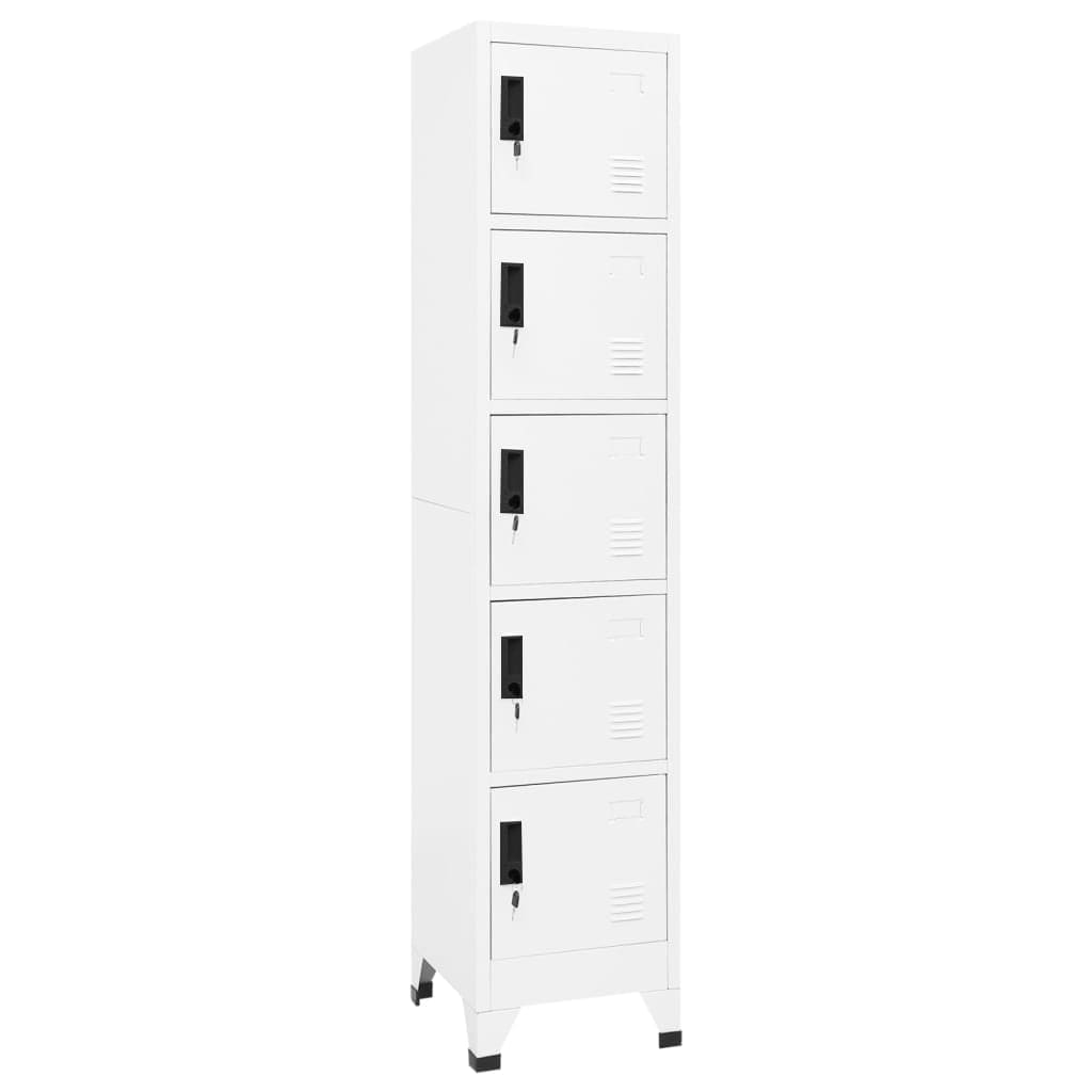 Locker Cabinet White 38 X 40 X 180 Cm Steel