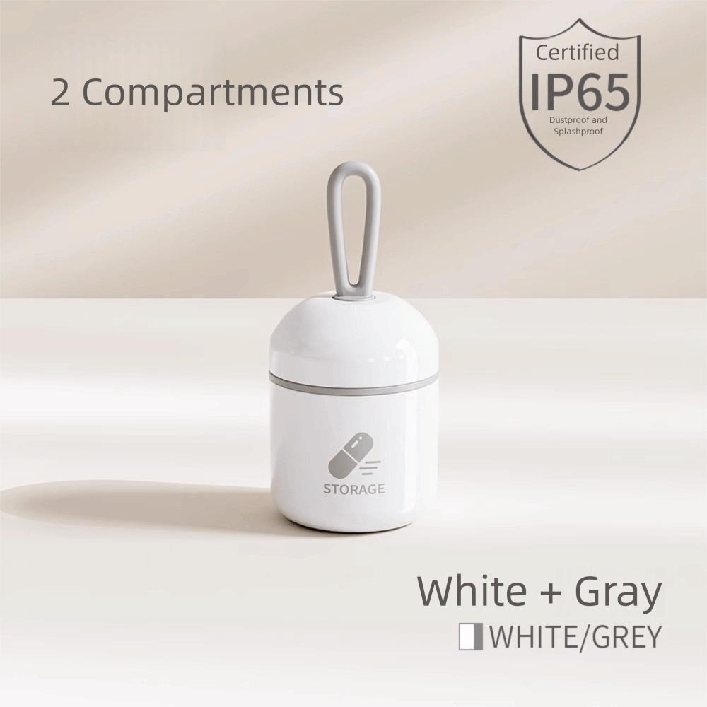 Portable Pill Case Round Shape Drug Dispenser New Pills Organizer белый