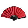 8/10 Inch Men's Silk Folding Fan with Red Bone - Red, Yellow, White & Black Options
