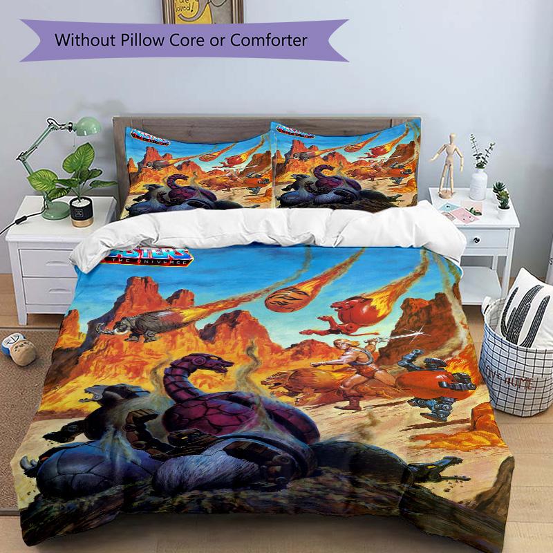 Masters Universe Adventure Print 3Pcs Bedding Setduvet Cover With 2 Bedropillowcase Home Birthday Gift
