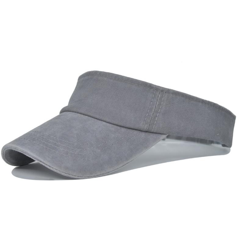 1 Stück Unifarbene Tennis Baseballkappe Schlichte Golf Sport Baumwolle Strand Visier Sonnenhut Verstellbar Herren/Damen