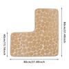 Bathroom Absorbent Foot Mat Shower Room L-Shaped Furry Flannel Bathroom Floor Mat Thick Nonslip Bathroom Mat Toilet Entrance Mat