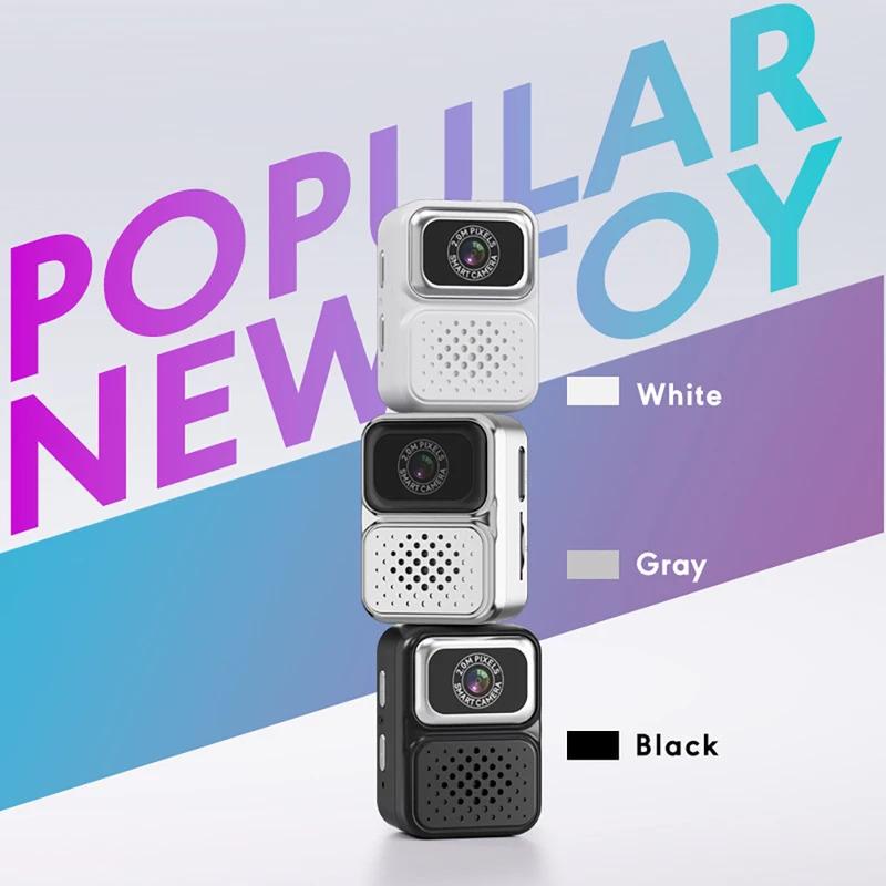 Mini Thumb Keychain Camera with 0.96inch Mini Action Camera Retro Support Memory Card 480P Very Small Camcorder Video Recorder