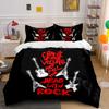 Rock Music Guitar Design Bedding Duvet Cover Set Duvet Cover Pillowcases (1*Duvet Cover 2*Pillowcases, Without Duvet Insert)