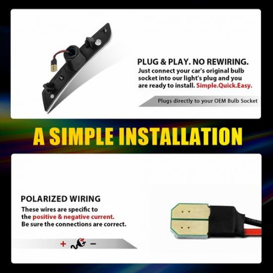 2X LED Side Marker Lights Front Lamp For Chevrolet Camaro LS LT SS ZL1 2016-24 K