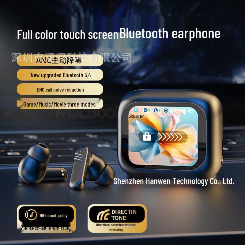 KI-gestützte Übersetzungs-Ohrhörer M6: Smart-Bildschirm, Bluetooth, Geräuschunterdrückung, In-Ear LX10