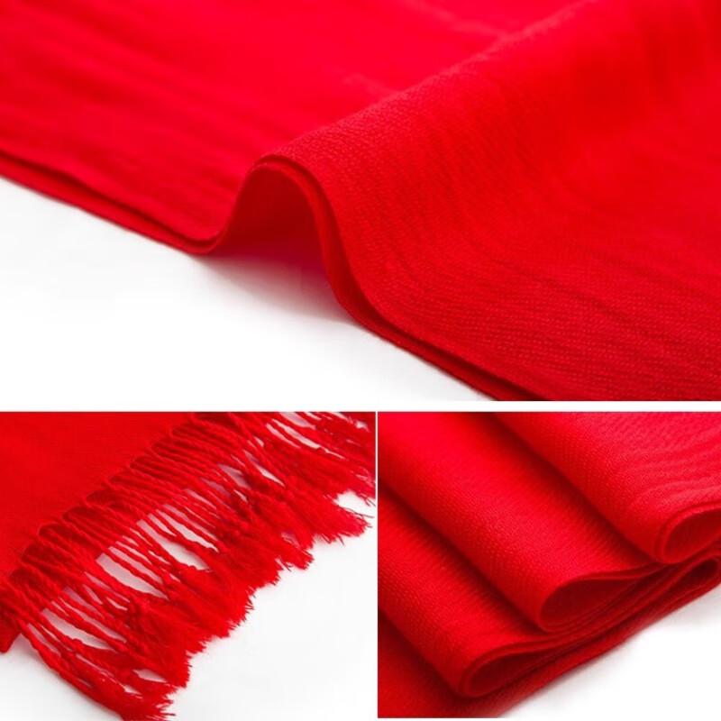 Chinese Style Red Imitation Cashmere Scarf & Shawl