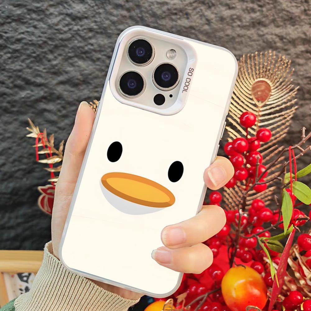 Cartoon Cute Goose Game Phone Case For Iphone 17 16 15 14 Pro Max Xr Air Plus Black Silver Hard Shell Cover