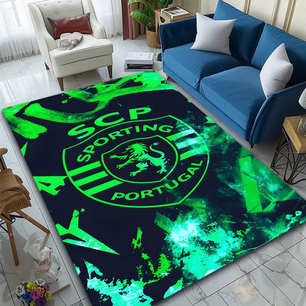 Sporting Portugal Logo Design Patterned carpet, suitable as a non slip play mat for the living room and bedroom sofa