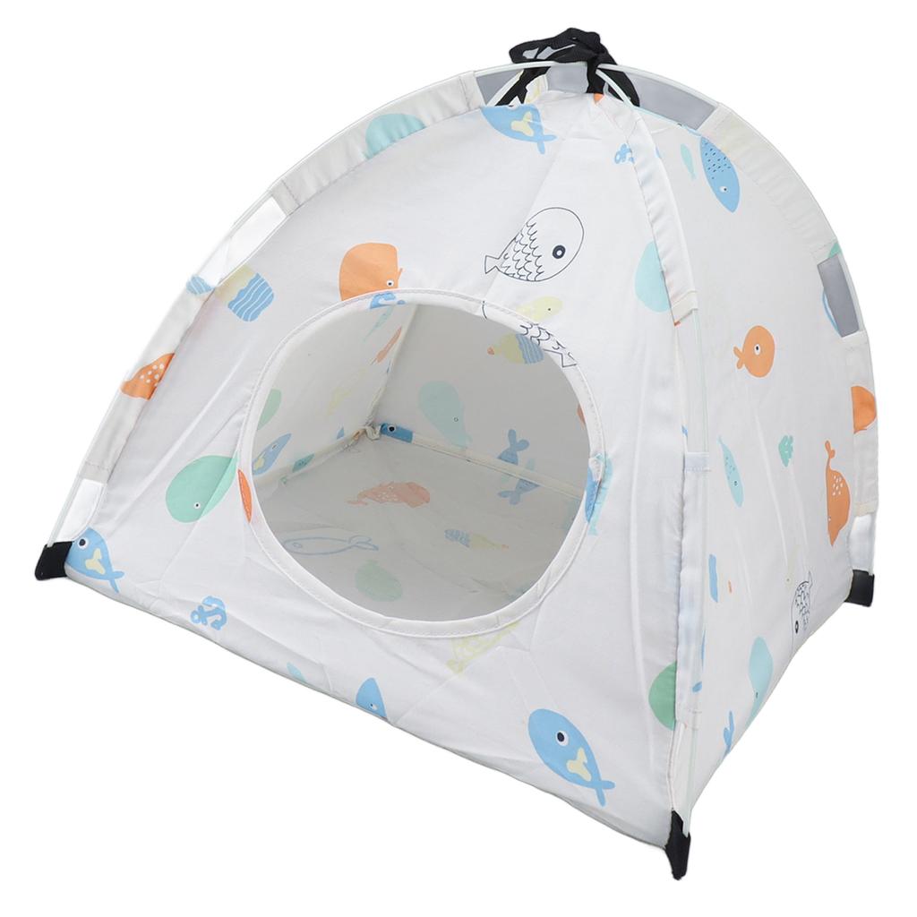 Pet Tent Cartoon Print Detachable Washable Portable Cat Tents for Cats Puppy Small Pets