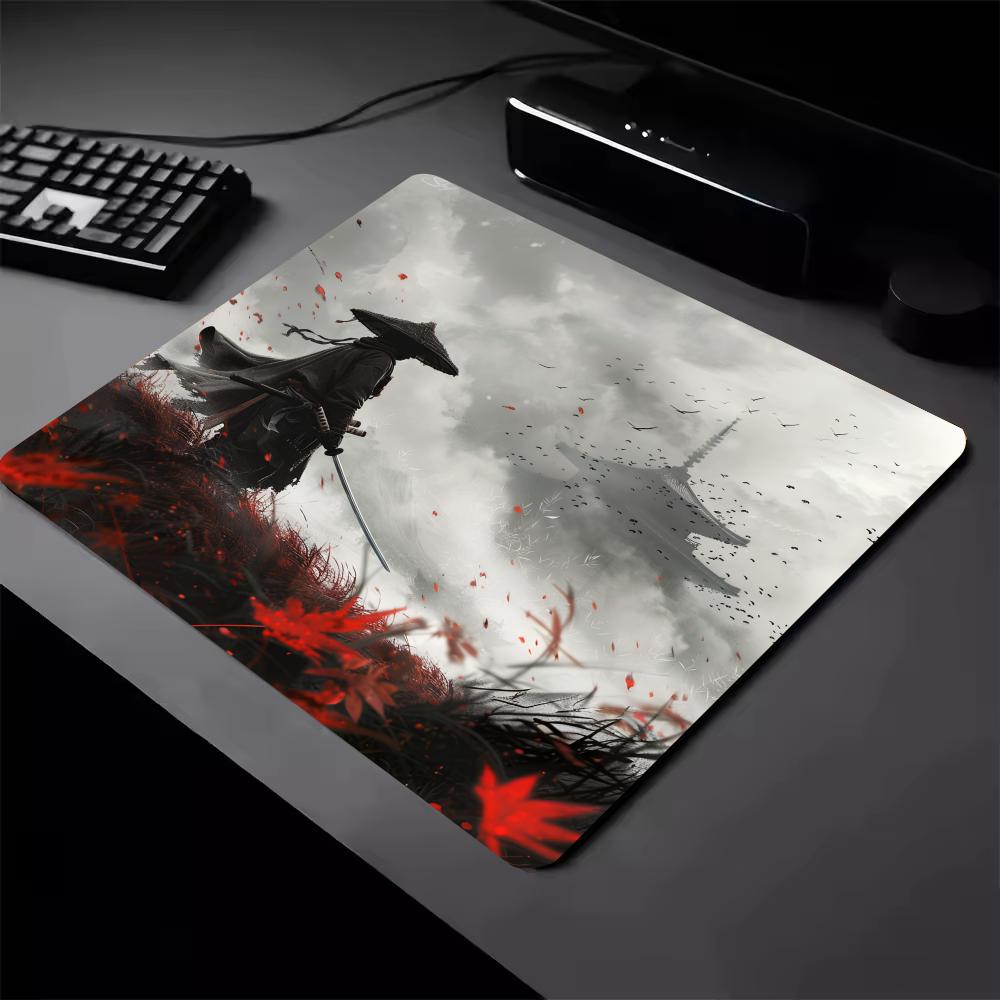 Japanese samurai Mouse Pad New Square Computer Office Gamer Rubber Anti-slip Mousepad HD Gaming Keyboard Mousepads PC Desk Mat