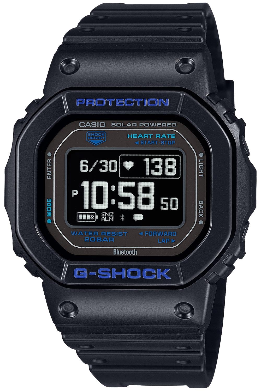 

Годинник Пульсометр з Bluetooth Black x Blue [Casio] G-Shock [] G-SQUAD DW-H5600-1A2JR Чол.