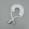 Pommeau de douche à ressort flexible blanc 304 de 1,5/3/2 m, tuyau souple en plastique, eau, WC, bidet, pulvérisateur, ligne téléphonique, salle de bains