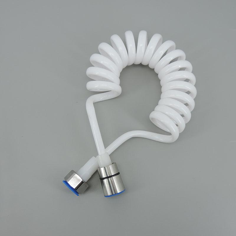 Pommeau de douche à ressort flexible blanc 304 de 1,5/3/2 m, tuyau souple en plastique, eau, WC, bidet, pulvérisateur, ligne téléphonique, salle de bains