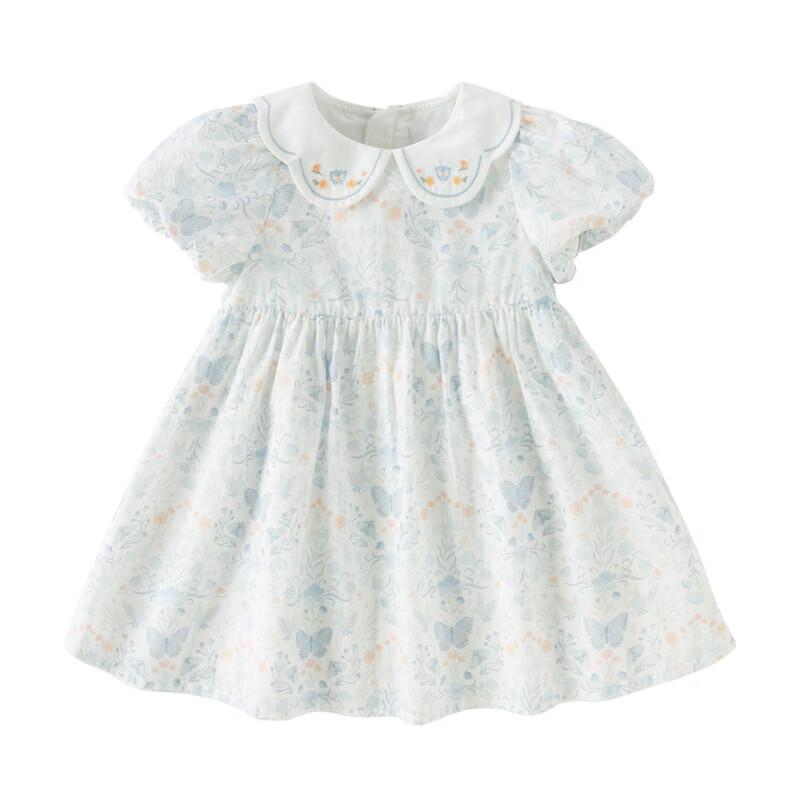 DAVE&BELLA Girls' Floral A-Line Summer Dress