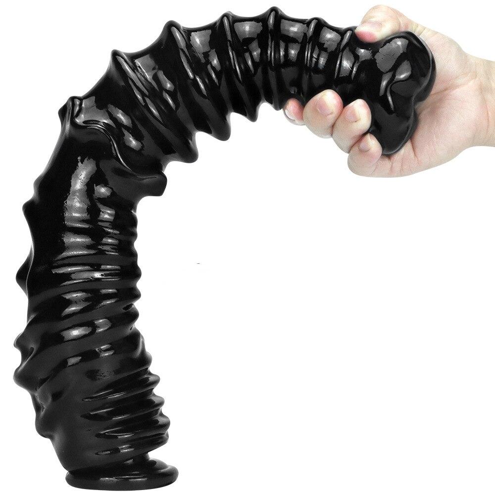 41.5cm Big Black Dildo for Anal Plug Adult Sex Toys Slave Strap on Penis Silicone Dick Fisting BDSM