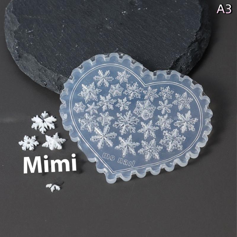 1Pcs Silicone Nail Mold Christmas Snowflakes Butterfly Flower 3D Relief Nail Template Nail Art Decorations Nail Art Mold