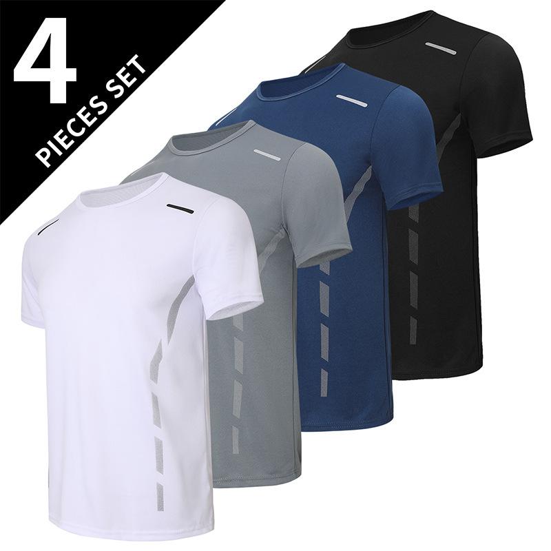 Men's Summer Quick-Dry Sports & Casual Short-Sleeved Fitness & Running Fashion Print T-Shirt