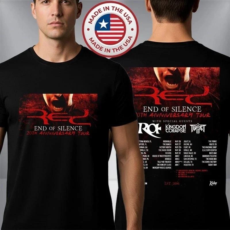 Red Band End Of Silence 20th Anniversary Tour 2026 Schedule Tour Dates T-Shirt 2XL