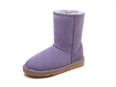 100% Natuurlijk Bont Klassiek 2026 Echt Schapenvacht Dameslaarzen Dames Schoenen Platte Laarzen Dames Winter Vrouw Sneeuwlaarzen 35