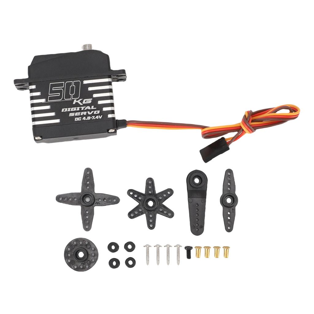 Digital Servo High Torsion DC4.8-7.4V 180 Degree Rotatable for RC Car Truck Crawler Boat Robot Alumi