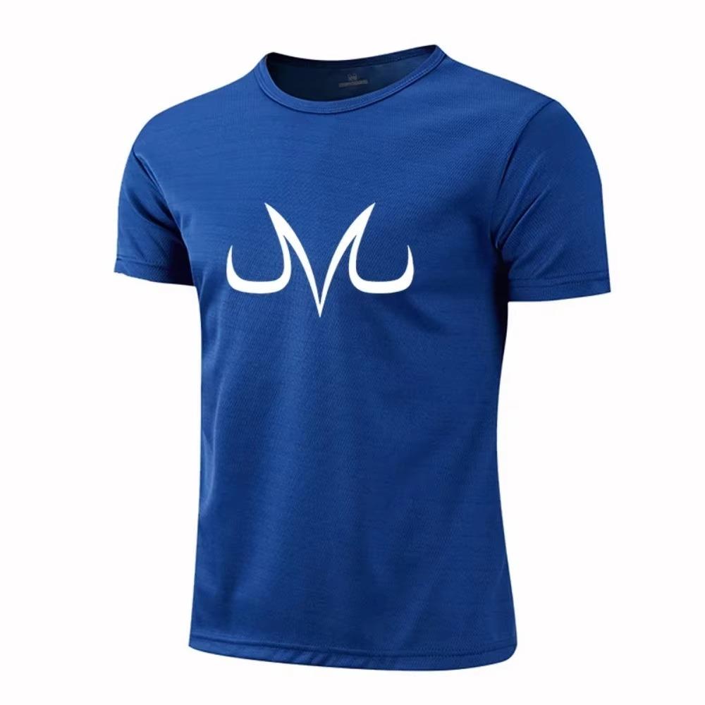 Men'S Fashionable Cartoon Element Printed Short-Sleeved T-Shirt Summer Casual Quick-Drying Sports Running Fitness Short-Sleeved