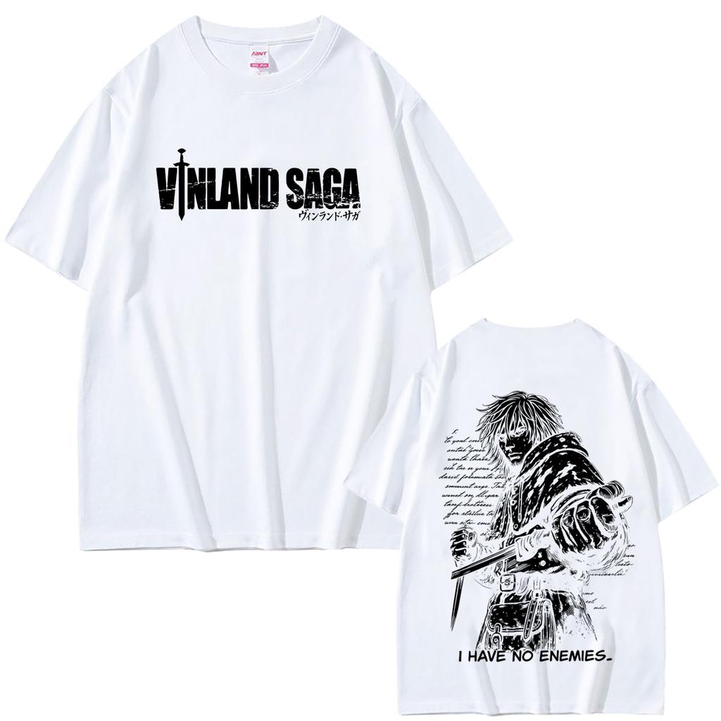 Anime Vinland Saga Thorfinn Tshirt Unisex Unisex 90s Vintage Unisexga Oversized Tshirts Male High Quality Cotton Short Sleeve T Shirt